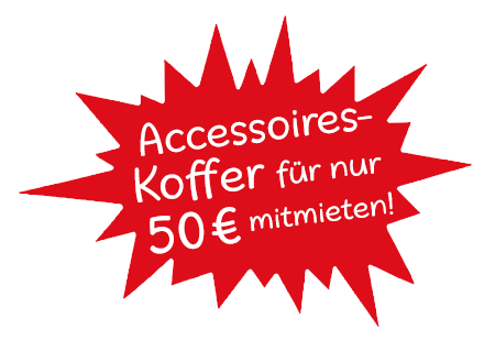 Accessoires-Koffer mitmieten für 50 Euro