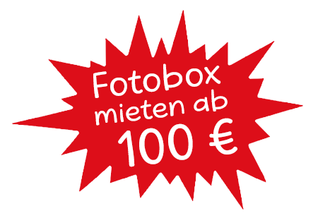 Fotobox mieten ab 150 Euro Sticker